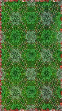 Çiçekle kusursuz desen. Yeşil ve nötr renklerde çiçekler. Renkli Bahar Temalı Kusursuz Arkaplan. Düz Çiçek Elementleri Tasarımı.