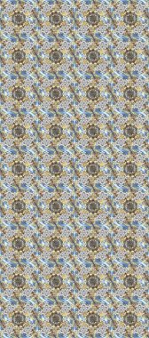 Damask pürüzsüz süsü. Klasik oryantal desen gri, nötr ve bej renklerden üstündür. Geleneksel raster ve altın desen.