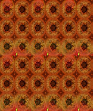 Kabile sanatı boho baskısı, klasik çiçek arkaplanı. Soyut etnik raster çizim kalıbı. Arkaplan dokusu, duvar kağıdı, kahverengi renkli çiçek teması.