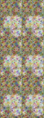 Retro tekstil tasarım koleksiyonu. Çiçekli ipek eşarp. El çizimi çiçek unsurları olan soyut, dikişsiz raster deseni. Tarafsız ve yeşil, tarafsız ve yeşil. 1950 'ler-1960' lar motifleri.