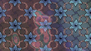 Raster illüstrasyonu. Tekstil veya kitap kapakları, imalat, duvar kağıtları, baskı, hediye paketi ve yapıştırma kitabı için çiçek eskizi geçmişi. Küçük ölçekli çiçeklerdeki basit sevimli desen.