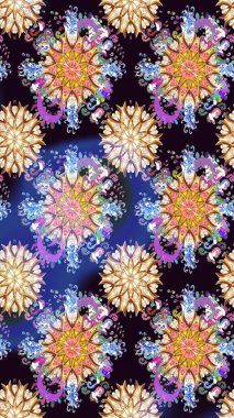 Parlak elementlerin. Çizim çiçek deseni duvar kağıdı, web sitesi arka planı, ambalaj kağıdı, davetiye, broşür, afiş veya web sitesi için kullanılabilir. El çizimi Raster illüstrasyonu.