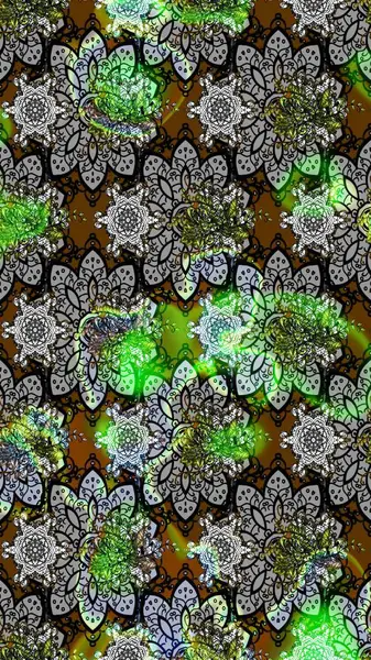 Paisley el çizimi elementler. Fantezi çiçekli eskiz deseni, doğal duvar kağıdı, çiçek desenli kıvrım çizimi. Ev dekoru.