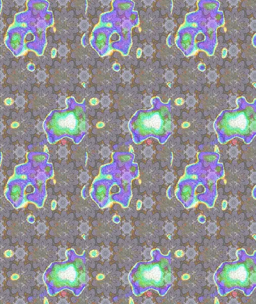 Raster illüstrasyonu. Renkli Bahar Teması eskiz kalıbı. Chichi 'nin kumaş kalıbını çiz. Düz Çiçek Elementleri Tasarımı. Çiçek deseni.