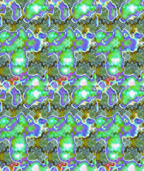 Asya tekstil tarzında. Güzel kumaş deseni. Raster illüstrasyonu. Düz Çiçek Elementleri Tasarımı. Çiçek desenli çizim. Renkli Bahar Teması çizim şablonu.