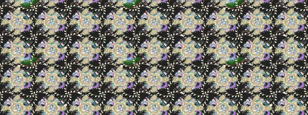 Çizim çiçek deseni duvar kağıdı, web sitesi arka planı, ambalaj kağıdı, davetiye, broşür, afiş veya web sitesi için kullanılabilir. Karalama elementleri. El çizimi Raster illüstrasyonu.