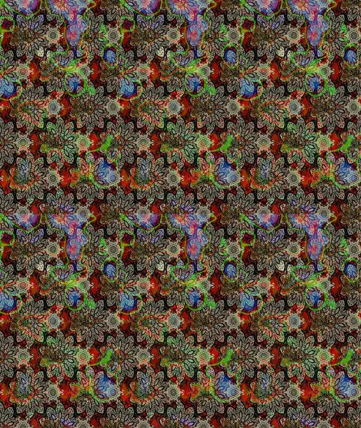 Organik motif arka planı. Çizim kalıbı. Raster illüstrasyonu. Ultraviyole kumaş deseni.