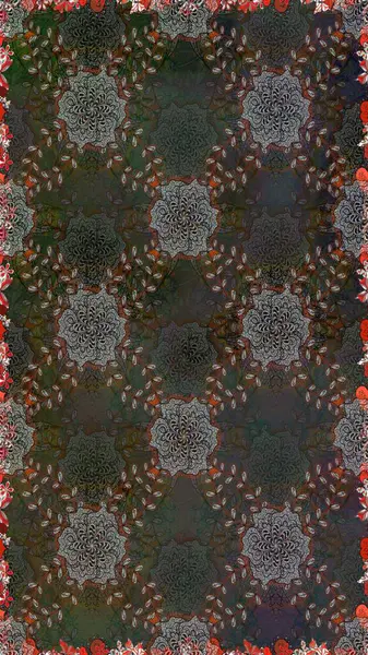 Eskiz stili gri ve kahverengi renklerde. Şirin karalama çiçekleri olan kusursuz çiçek desenleri. Raster illüstrasyonu. Raster illüstrasyonu. El yapımı çiçek ve bitki koleksiyonu.