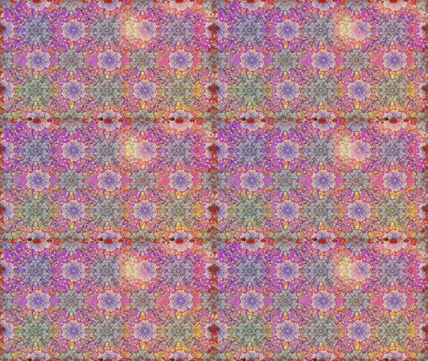 Raster illüstrasyonu. Tarafsız ve pembe renklerde. Kusursuz dekoratif arka plan, çiçek mandala. Çiçek..