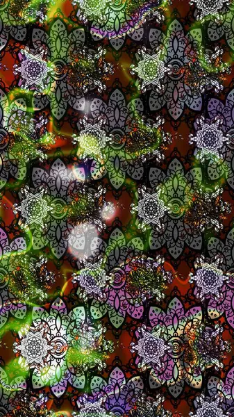 Raster illüstrasyonu. Gri renkli çiçekler. Küçük çiçekte sevimli çiçek deseni var..