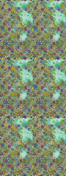 Raster illüstrasyonunda kusursuz çiçek deseni. Yeşil ve nötr renkte çiçekler.