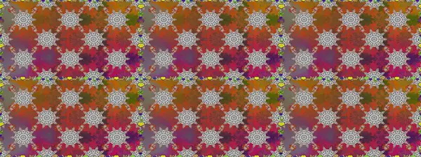 Kahverengi ve gri renkli çiçekler. Renkli Bahar Temalı Kusursuz Arkaplan. Çiçekle kusursuz desen. Düz Çiçek Elementleri Tasarımı.