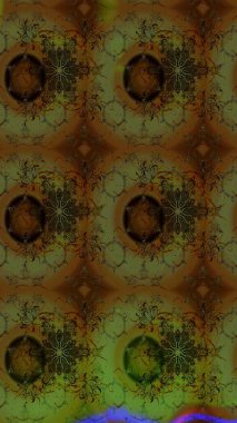 Renkli Yaz Temalı eskiz kalıbı. Kahverengi renkli çiçekler. Sevimli çiçek raster deseni. Düz Çiçek Elementleri Tasarımı.