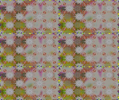 Çiçekli yaz çiçekleri. Moda baskıları için zarif bir şablon. Kusursuz. Motley illüstrasyonu. Küçük çiçekte güzel bir desen. Küçük renkli çiçekler..