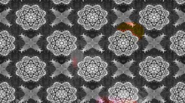 Çizim çiçek deseni duvar kâğıdı olarak kullanılabilir. Raster illüstrasyonu. Gri renkli çiçekler.