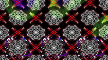 Botanik çizim kalıbı. Raster deseni. Suluboya etkisi. Organik elementler.