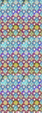 Sevimli çiçek raster deseni. Renkli Yaz Temalı eskiz kalıbı. Düz Çiçek Elementleri Tasarımı. Mavi ve nötr renkte çiçekler.