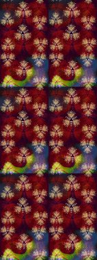 Düz Çiçek Elementleri Tasarımı. Kırmızı ve kahverengi renkte çiçekler. Raster illüstrasyonundaki çiçek desenli çizim. Renkli Bahar Teması çizim şablonu.