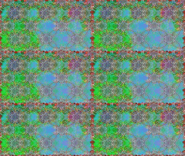 Düz çiçek öğeleri tasarım. Raster. Bahar Tema Dikişsiz desen arka plan rengi.