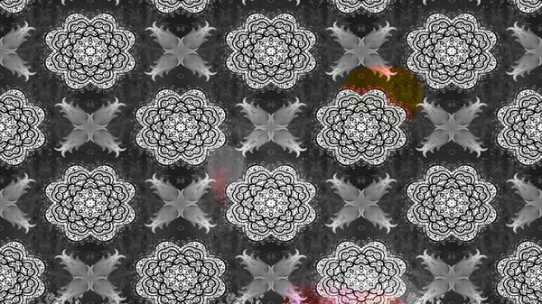 Çizim çiçek deseni duvar kâğıdı olarak kullanılabilir. Raster illüstrasyonu. Gri renkli çiçekler.