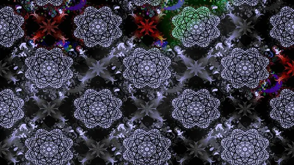 Organik motif arka planı. Raster illüstrasyonu. Çizim kalıbı. Ultraviyole kumaş deseni.