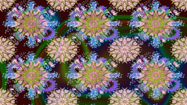 Küçük bir çiçekte eskiz deseni. Güzel kumaş deseni. Raster illüstrasyonu. Güzel çiçek arkaplanı..