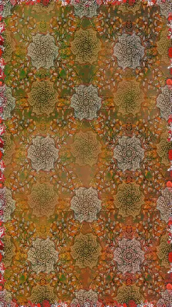 Doğal kozmetik ürünleri, parfüm, çiçekçi dükkanı için bahar ihalesi tasarımı. Kahverengi lale çiçekli, pürüzsüz bir desen. Karşılama ya da düğün geçmişi olarak kullanılabilir. Paket kağıdı için en iyisi..