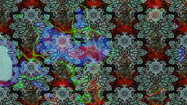 Düz Çiçek Elementleri Tasarımı. Mavi renkli çiçekler. Renkli Bahar Teması eskiz kalıbı. Güzel çiçek deseni..