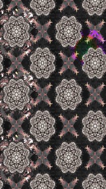 Renkli Bahar Teması eskiz kalıbı. Düz Çiçek Elementleri Tasarımı. Süslü kumaş deseni. Raster illüstrasyonunda çiçek deseni çizimi.