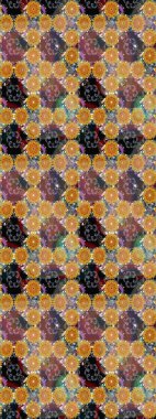 Parlak elementlerin. Çizim çiçek deseni duvar kağıdı, web sitesi arka planı, ambalaj kağıdı, davetiye, broşür, afiş veya web sitesi için kullanılabilir. El çizimi Raster illüstrasyonu.