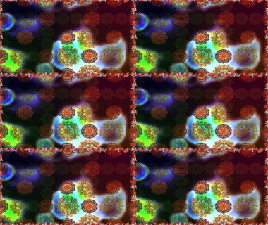 Raster illüstrasyonu. Kusursuz Tony kumaş deseni. Modaya uygun kumaş deseni. Küçük çiçekte sevimli çiçek deseni var..