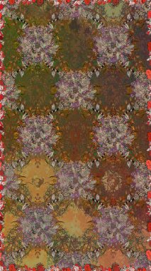 Parlak unsurları. Sorunsuz çiçek deseni kaydırma kağıt, davet, el ilanı, afiş veya Web sitesi Web sitesi arka plan duvar kağıdı için kullanılabilir. Elle çizilmiş Raster illüstrasyon.