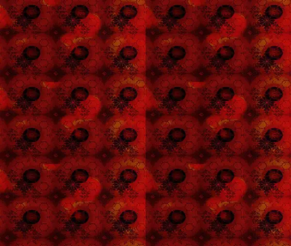 Kırmızı renkte manzaralı çiçek deseni. Üst manzara, yumuşak stil. Sevgililer günü ve tebrik kartı konsepti için şık bir davetiye. Çiçek kompozisyonu, el boyası, hassas şablon..