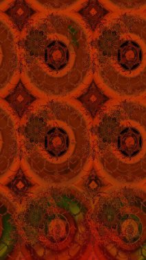 Raster illüstrasyonu. Kahverengi renklerde. Çiçek. Taslak dekoratif arka plan, çiçek mandala.