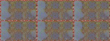 Küçük çiçekteki sevimli çiçek deseni. Raster illüstrasyonu. Kahverengi ve nötr renkte çiçekler.