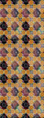 Parlak elementlerin. Çizim çiçek deseni duvar kağıdı, web sitesi arka planı, ambalaj kağıdı, davetiye, broşür, afiş veya web sitesi için kullanılabilir. El çizimi Raster illüstrasyonu.