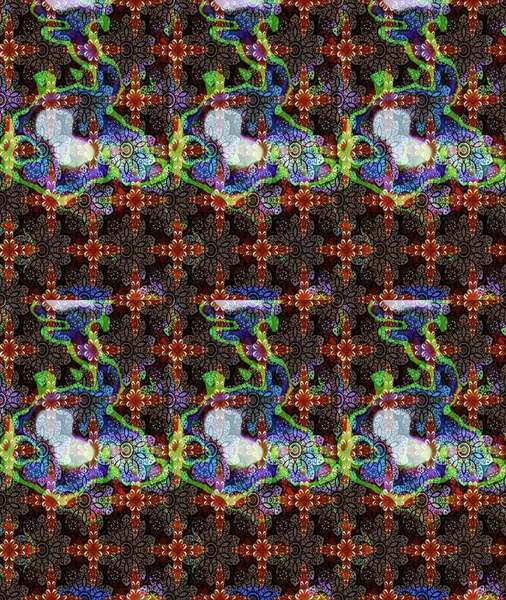 Kızılderili desenli desenli desenli şal deseni. Raster Henna dövme stili. Tekstil, tebrik kartı, boyama kitabı, telefon kılıfı baskısı için kullanılabilir. Etnik Mandala süsü.