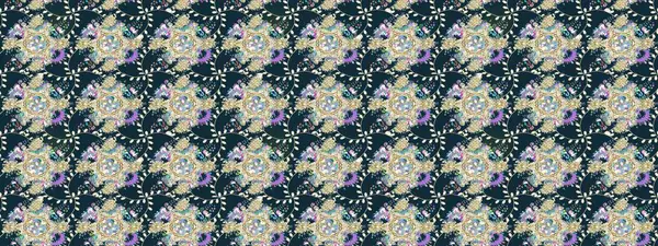 Poster ya da kapak için arka plan. Tekstil için figür. Yapraklı çizim şekli. Şirin, zarif çiçekler Raster illüstrasyonu. Davetiye ve kartpostal tasarımı için dekoratif çiçek unsurları.