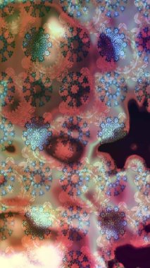 Çiçekli ipek eşarp. Kahverengi üzerine kahverengi. 1950-1960 motifleri. El çizimi çiçek unsurları olan soyut çizim raster deseni. Retro tekstil tasarım koleksiyonu.