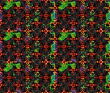 Çiçekli karalama şeklinde Raster çiçek deseni. Raster illüstrasyonu. Nazikçe, yaz çiçekleri siyah renklerde.