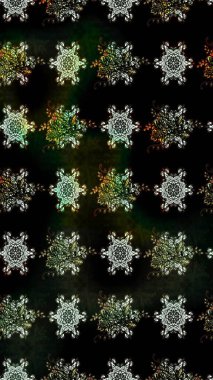 Siyah renkli çiçekler. Kumaş desenli papatya çiçekleri ayrıntıları.