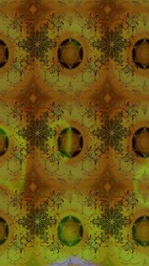 Raster illüstrasyonu. Kahverengi renkli çiçekler. Küçük çiçekte sevimli çiçek deseni var..