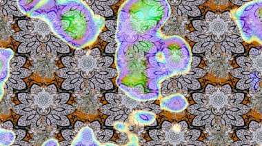 Düz Çiçek Elementleri Tasarımı. Renkli Bahar Teması eskiz kalıbı. Raster illüstrasyonu. Çiçekli çiçek deseni, suluboya. Gri renkli çiçekler.