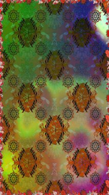 Zarif, parlak ve pürüzsüz yeşil ve kahverengi çiçek desenli tasarım. Sabıka baskıları, bebek kıyafetleri, duvar kâğıtları, paket kutuları vb..