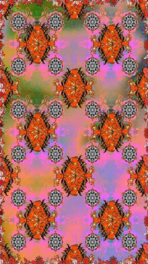 Sevimli küçük çiçek desenle. Raster resim. Çiçek desenli çiçek ve yaprakları ile.