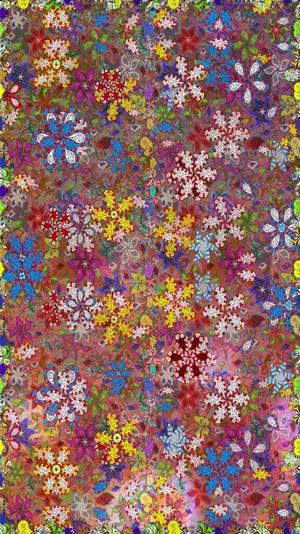 Renkli Yaz Temalı Kusursuz Arkaplan. Güzel, pürüzsüz bir desen. Düz Çiçek Elementleri Tasarımı. Güzel kumaş deseni. Yazdır. Raster çiçekli arka plan.