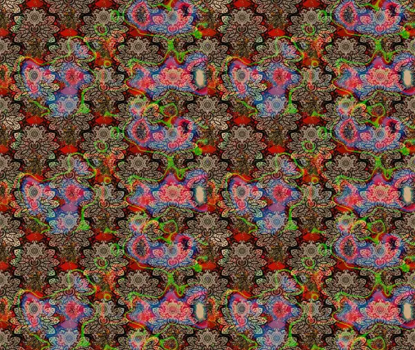 Elle çizilmiş. Doodle çiçekler ve dalları, otlar ve çiçekler. Güzel kumaş deseni. Raster illüstrasyon.