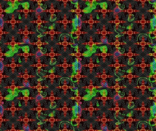 Çiçekli karalama şeklinde Raster çiçek deseni. Raster illüstrasyonu. Nazikçe, yaz çiçekleri siyah renklerde.