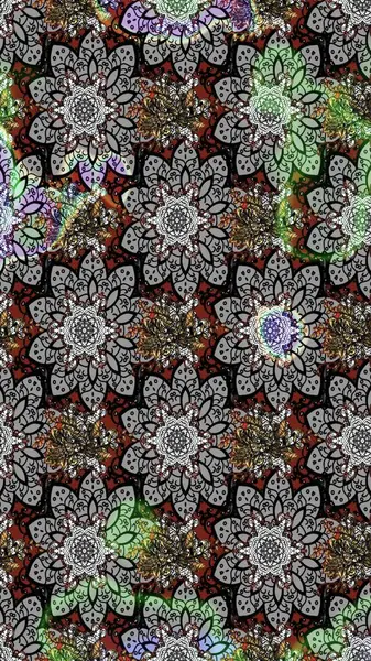 Tony 'nin kumaş kalıbını çiz. Küçük çiçekteki sevimli çiçek deseni. Modaya uygun kumaş deseni. Raster illüstrasyonu.