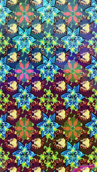 Üst manzara, yumuşak stil. Sevgililer günü ve tebrik kartı konsepti için şık bir davetiye. Çiçek kompozisyonu, el boyası, hassas şablon. Mavi ve mor renkte manzaralı çiçek deseni.